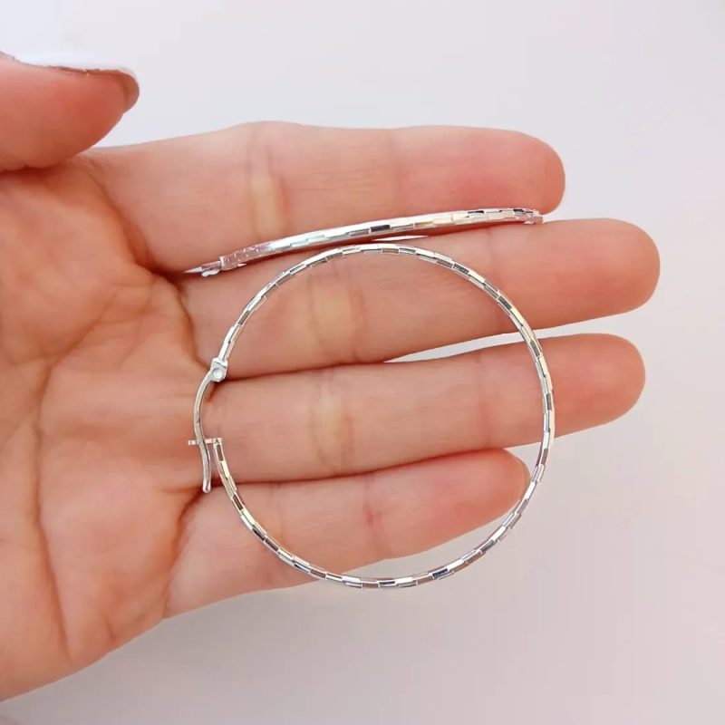 ARGOLLA LABRADA 43MM -PLATA 925 - Imagen 2