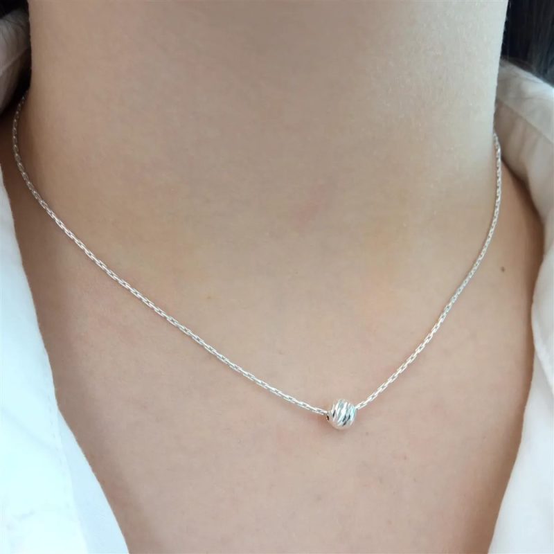 CADENA CON BOLITA ESPEJADA 6MM-PLATA 925