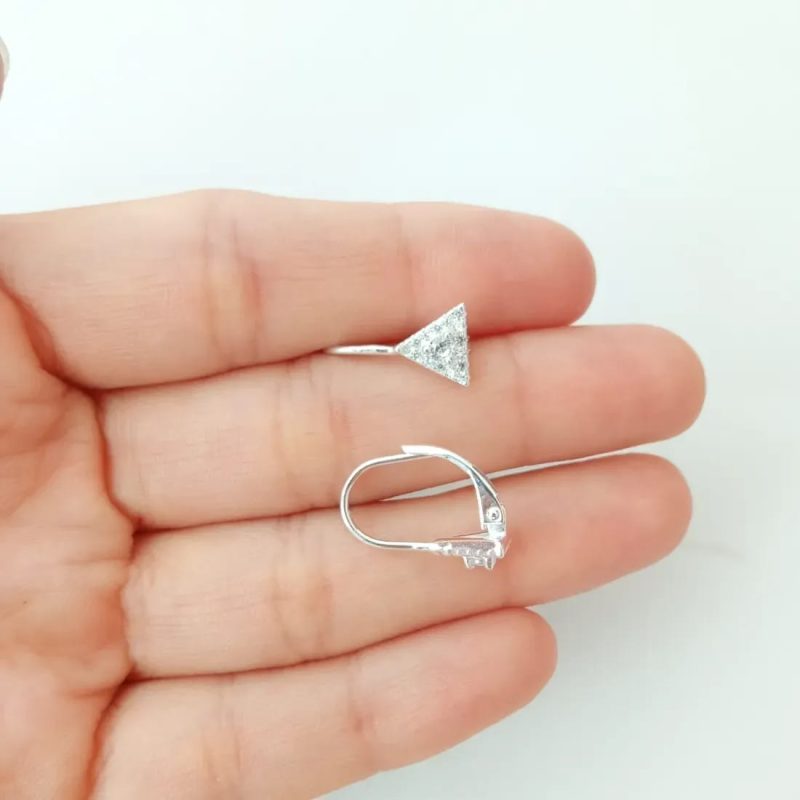 AROS COLGANTE TRIANGULO MICROPAVE Y CUBIC - Imagen 2